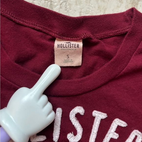 Hollister Maroon Long Sleeve Shirt Embroidered
Seagull Women's Size Small Y2K - Picture 3 of 9